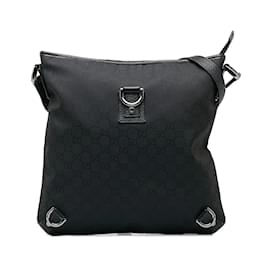 Gucci-GG Canvas Abbey Crossbody Bag 268642-Black