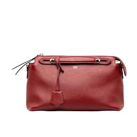 Fendi-Übrigens Ledertasche 8BL124-Rot