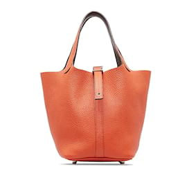 Hermès-Clemence Picotin Lock 18-Orange