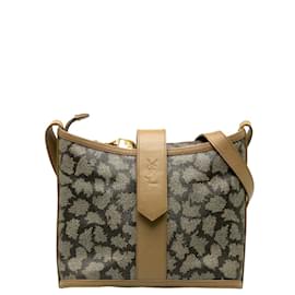 Yves Saint Laurent-Yves Saint Laurent Giraffe Print Shoulder Bag Canvas Shoulder Bag in Fair condition-Brown