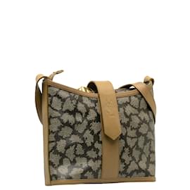Yves Saint Laurent-Yves Saint Laurent Giraffe Print Shoulder Bag Canvas Shoulder Bag in Fair condition-Brown