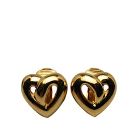 Dior-Orecchini a clip a forma di cuore-D'oro