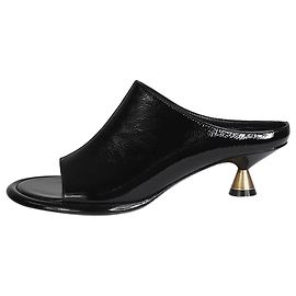 Khaite Black Watts patent mules - size EU 38 Black