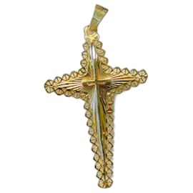 Autre Marque-Altes Kreuz in Gelbgold 18 Karat.-Golden