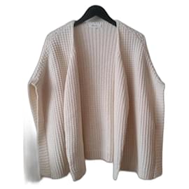 Autre Marque Marie Sixtine Cape Weste Ecru Baumwolle Aus weiß
