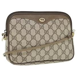 Gucci-GUCCI Borsa a tracolla GG Supreme in pelle PVC Beige 97 02 068 Auth ep2628-Beige