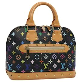 Louis Vuitton-LOUIS VUITTON Monogram Multicolor Alma Handtasche Schwarz M92646 LV Auth 62065EIN-Schwarz