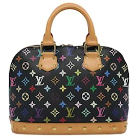 Louis Vuitton-LOUIS VUITTON Monogram Multicolor Alma Hand Bag Black M92646 LV Auth 62065A-Black