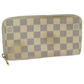 Louis Vuitton-LOUIS VUITTON Damier Azur Zippy Brieftasche Lange Brieftasche N.63503 LV Auth th4393-Andere