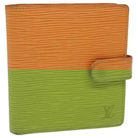 Louis Vuitton-LOUIS VUITTON Epi Porte Billets Compact Bifold Wallet Mandarin M6355H Auth 61922-Grey