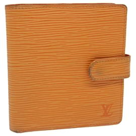 Louis Vuitton-Portafoglio bifold compatto Epi Porte Billets LOUIS VUITTON Mandarino M6355H aut 61922-Altro