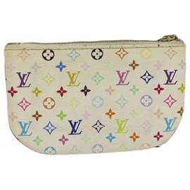 Louis Vuitton-LOUIS VUITTON Monogram Multicolor Pochette MM Pouch Weiß M60028 LV Auth 60840-Weiß