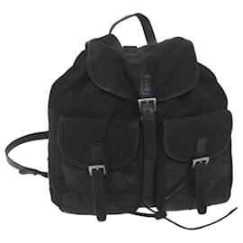 Prada-PRADA Backpack Nylon Black Auth hk925-Black