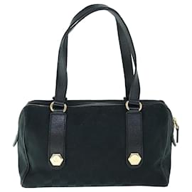 Gucci-Gucci Bolso de hombro de lona con GG negro 152457 EP de autenticación2686-Negro