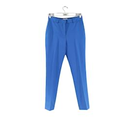 Victoria Beckham-Pantalon droit en laine-Bleu