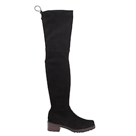 Stuart Weitzman-Suede boots-Black