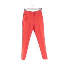 Victoria Beckham-Pantaloni a gamba dritta rossi-Rosso