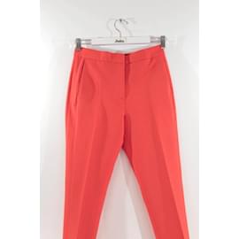Victoria Beckham-Pantalones rectos rojos-Roja