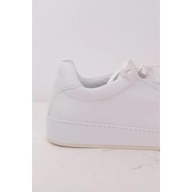 Loro Piana-Leather sneakers-White
