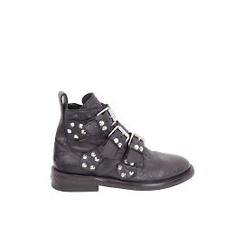 Zadig & Voltaire Leather buckle boots Black