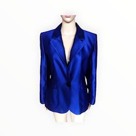 Yves Saint Laurent-YVES SAINT LAURENT Vestes T.fr 38 polyestyer-Bleu