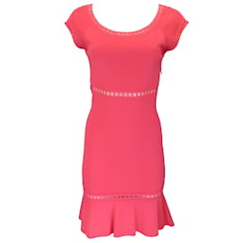 Autre Marque-Emilio Pucci Pink Cap Sleeved Viscose Knit Dress-Pink