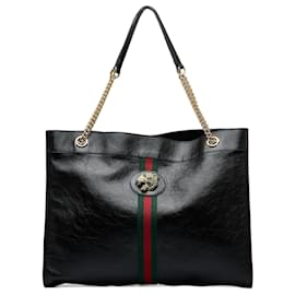 Gucci-Grand sac cabas Rajah noir Gucci-Noir