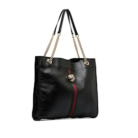 Gucci-Grand sac cabas Rajah noir Gucci-Noir