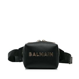 Bolsa de couro preta Balmain Preto
