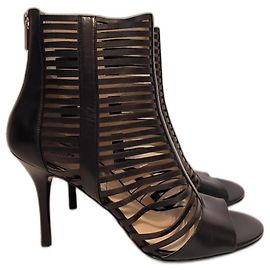 Michael Kors Leather Heels Sandals Brown Brown