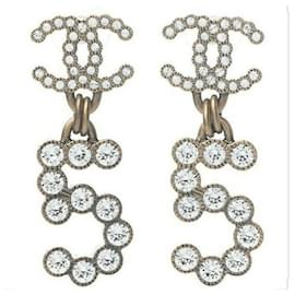 Chanel-iconic CHANEL CC drop clip-on earrings-Metallic