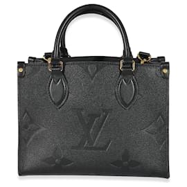 Louis Vuitton-Louis Vuitton Black Monogram Empreinte Onthego PM-Preto