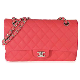 Chanel-Chanel Red Matte Caviar Medium Double Flap Bag-Red