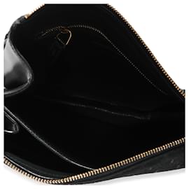 Saint Laurent-Saint Laurent Black Suede & Leather All-over Monogram Bag-Black