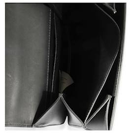 Versace-Versace Black Smooth Leather Virtus Barocco V Small Top Handle-Black