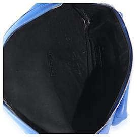Balenciaga-Balenciaga Blue Leather Everyday Logo Belt Bag-Blue