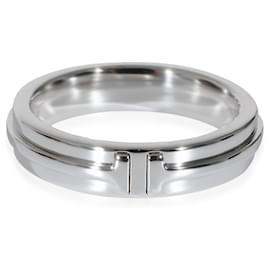 Tiffany & Co-TIFFANY & CO. Tiffany T Schmaler Ring in 18K Weißgold-Silber,Metallisch