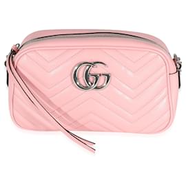 Gucci-Gucci Pink Matelasse Calfskin Marmont Camera Bag-Pink