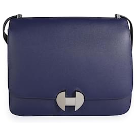 Hermès-Hermès Bleu Encre Evercolor 2002 26 Bag PHW-Blue