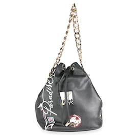 Dior-Christian Dior Limited Edition Paradise Bubble Bag aus schwarzem Kalbsleder-Schwarz