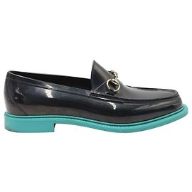 Mocassini Gucci Horsebit in gomma nera Nero