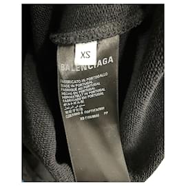 Balenciaga-Balenciaga „Be Different“ Distressed Hoodie aus schwarzer Baumwolle-Schwarz