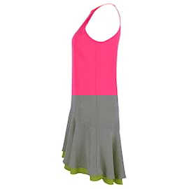 Diane Von Furstenberg-Diane Von Furstenberg Kera Halter Neck Layered Dress in Pink Triacetate-Pink
