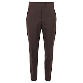 Brunello Cucinelli-Pantalon Fuselé Brunello Cucinelli en Laine Marron-Marron