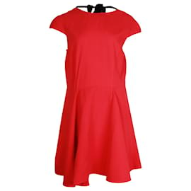 Miu Miu-Miu Miu Open-Back Mini Dress in Red Acetate-Red