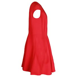 Miu Miu-Miu Miu Open-Back Mini Dress in Red Acetate-Red