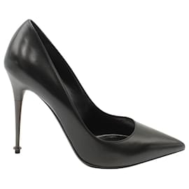 Tom Ford-Tom Ford Pointed-Toe Pin-Heel Pumps in Black Leather-Black