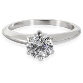 Tiffany & Co-TIFFANY & CO. Diamond Engagement Ring in Platinum D IF 1.05 ctw-Silvery,Metallic