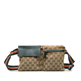 Gucci-GG Canvas-Gürteltasche 28566-Beige