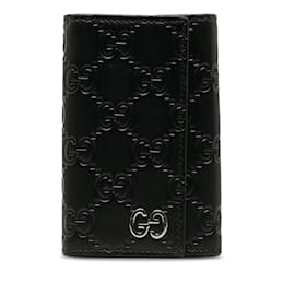 Gucci-Guccissima 6 Porte-clés Portefeuille 473924-Noir